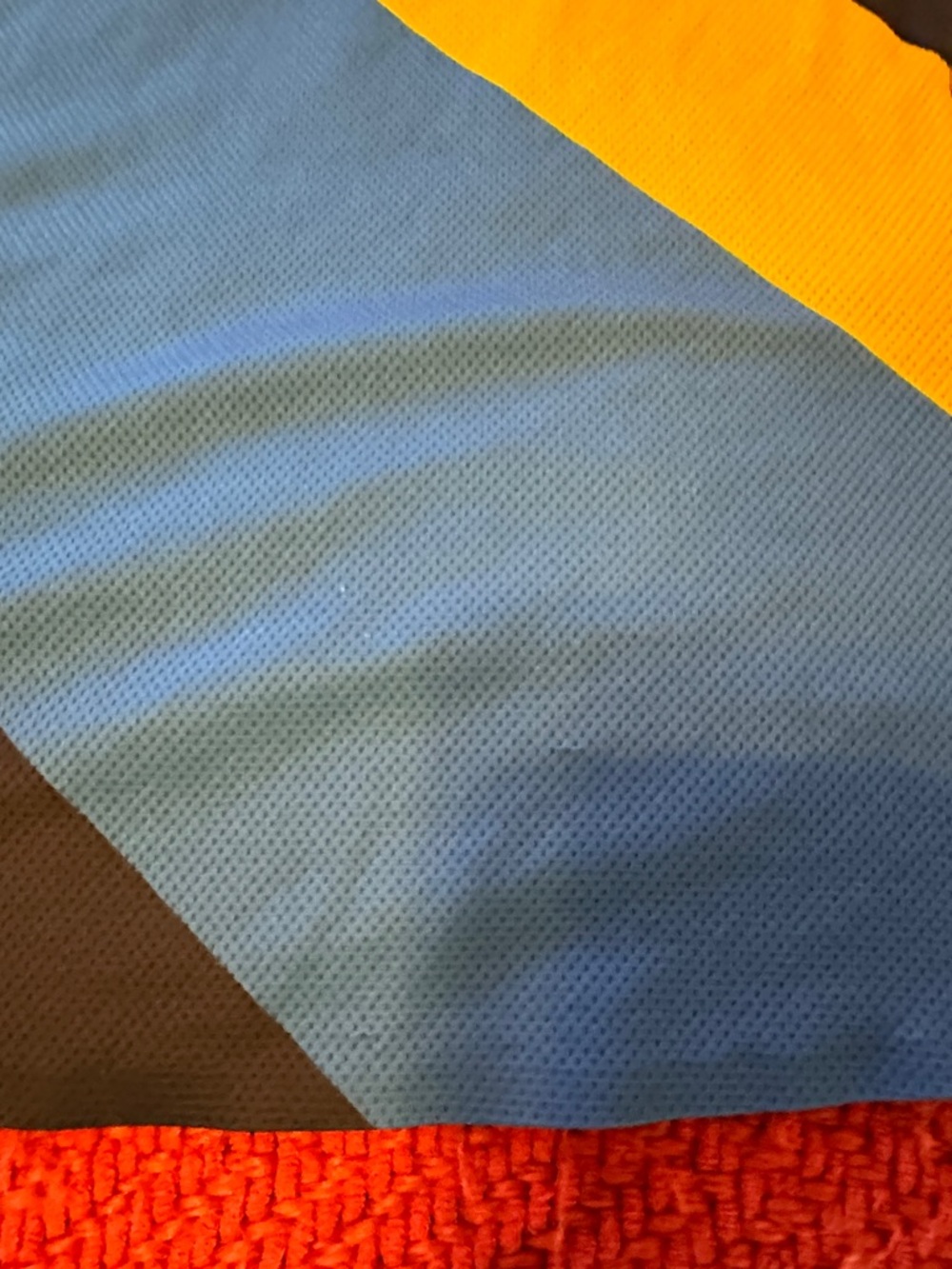 Tracksmith Men's Blue and Yellow Performance Swim Rash Guard Tank - Picture 7 of 7
